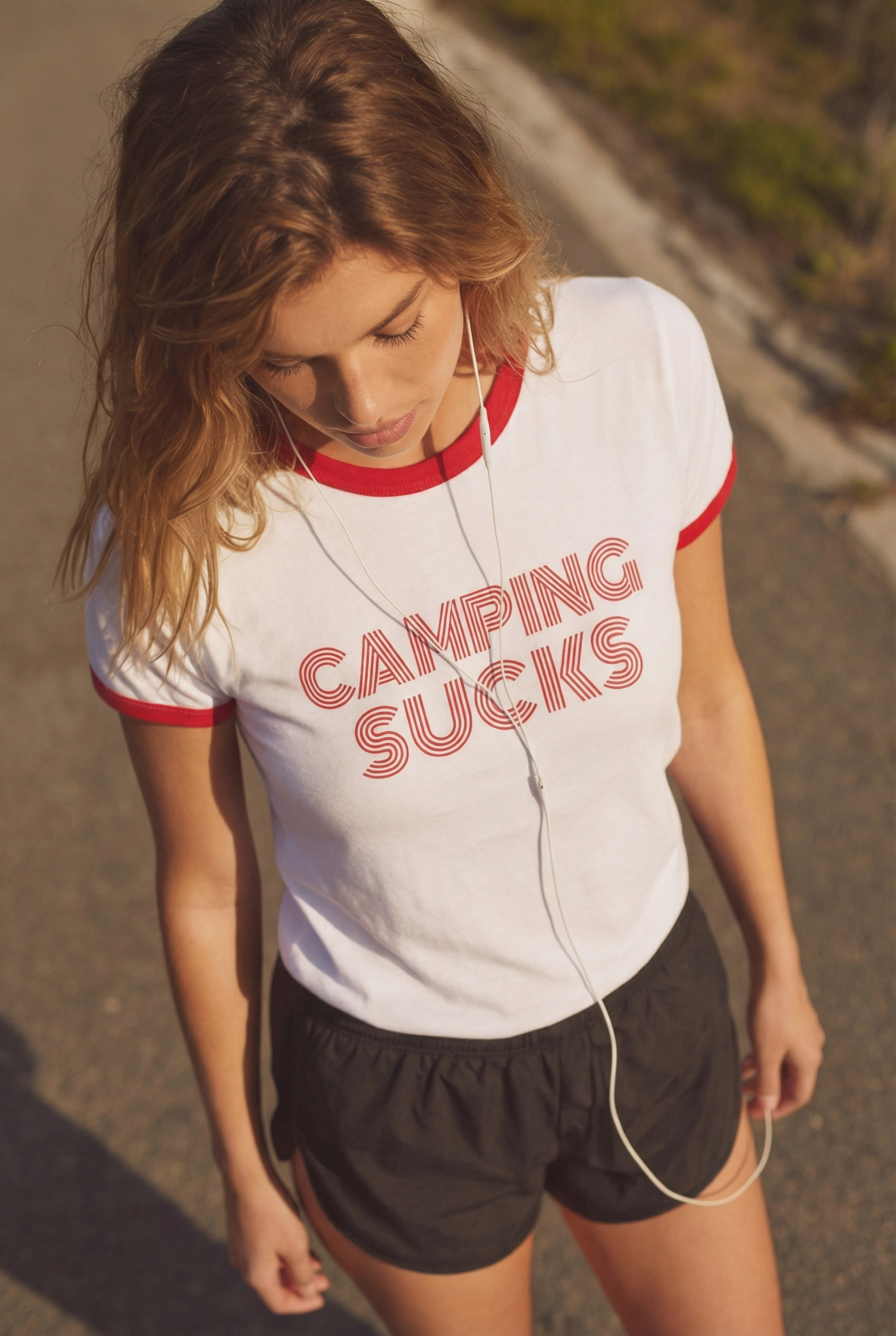 "CAMPING SUCKS" Ringer